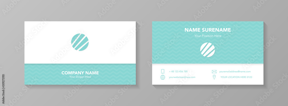 Creative business card design with icons. Vector Creative business card design with icons. Vector