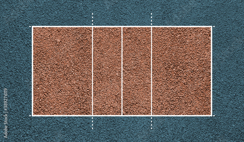 Volleyball court. Top view field. Board background.