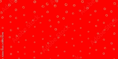 Light orange vector background with bubbles.