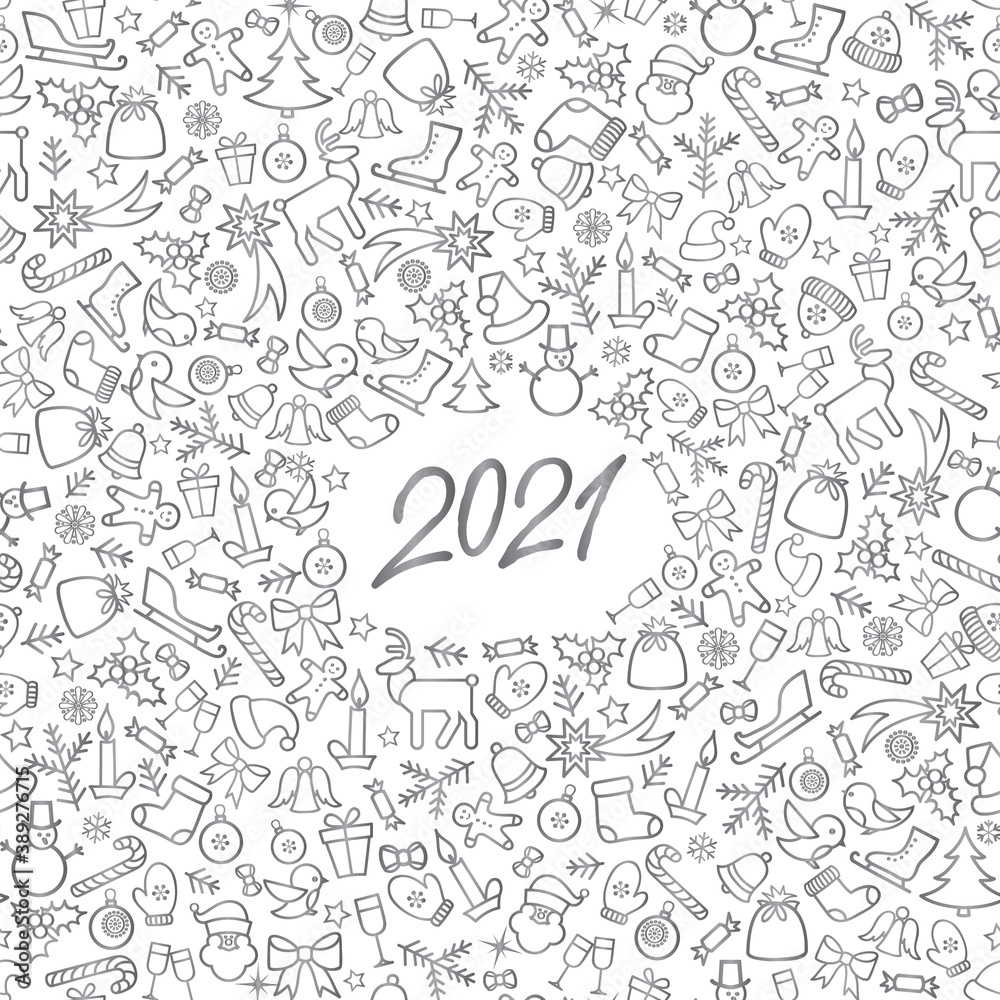 Christmas icon holiday background with numbers 2021. Happy New Year wallpaper. Winter holiday grunge greeting card design. Happy Winter Holiday Doodle Greeting Card with handwritten Lettering 2021 Christmas icon holiday background with numbers 2021. Happy New Year wallpaper. Winter holiday grunge greeting card design. Happy Winter Holiday Doodle Greeting Card with handwritten Lettering 2021