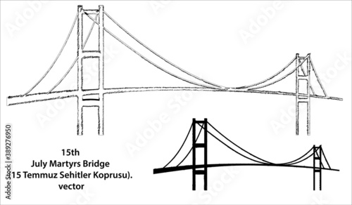 Canvas Print 15th July Martyrs Bridge (15 Temmuz Sehitler Koprusu)