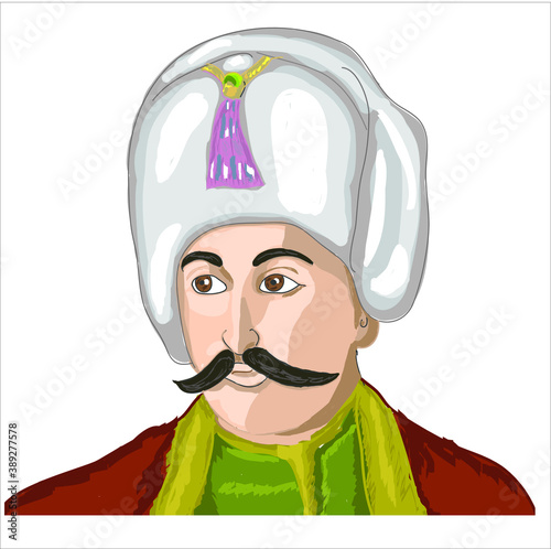 Yavuz Sultan Selim Cartoon vector character photo