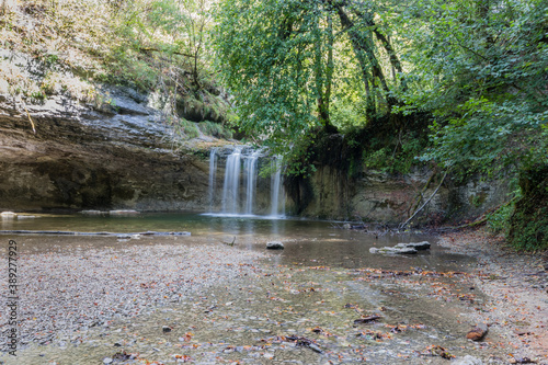 Cascades du Herisson, Waterfalls of the Herisson in the Jura France photo