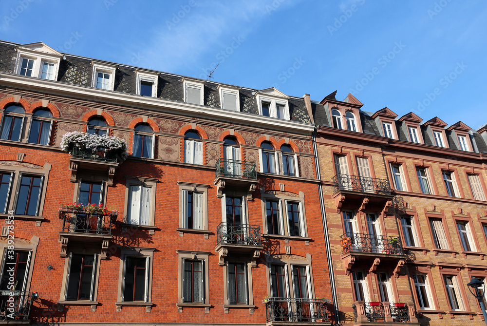 classical apartment buildings - Strasbourg - France