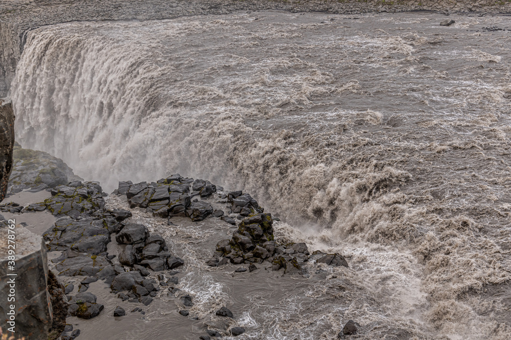 Famous Dettifoss waterfall in the northern part of Iceland