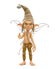 Poster Feen und Elfen Stehender Pixie im Märchenwald  © DM7
