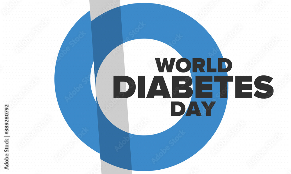 World Diabetes Day. Awareness Month in November. Blue circle symbol. Medical health care and prevention design. Poster, card, banner and background. Vector illustration World Diabetes Day. Awareness Month in November. Blue circle symbol. Medical health care and prevention design. Poster, card, banner and background. Vector illustration