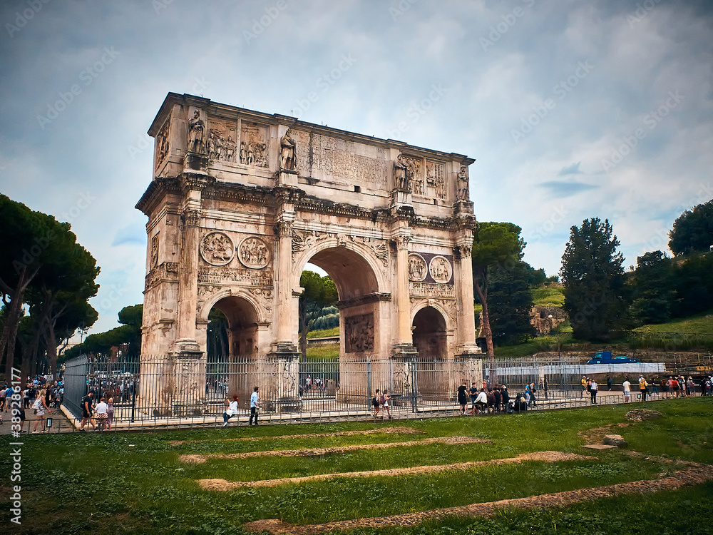 The Arch of Constantine or Arco di Costantino. Roman Forum, Rome, Italy