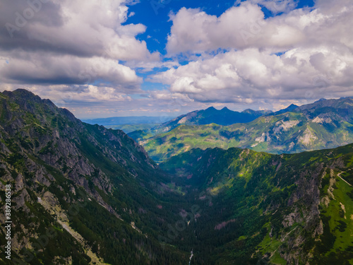 Aerial view of Tatras mountains in Zakopane  Poland