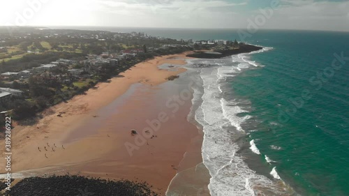 Aerial drone view of Bargara beach, Queensland, Australia photo