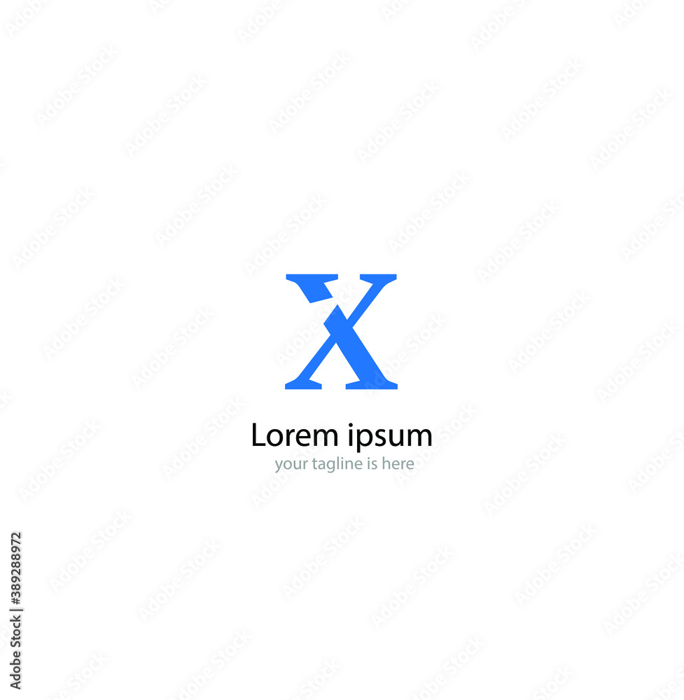 simple elegant logo of letter x with white background simple elegant logo of letter x with white background