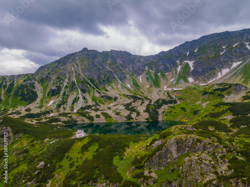 Fototapeta Naklejka Na Ścianę i Meble -  Aerial view of Tatras mountains in Zakopane, Poland