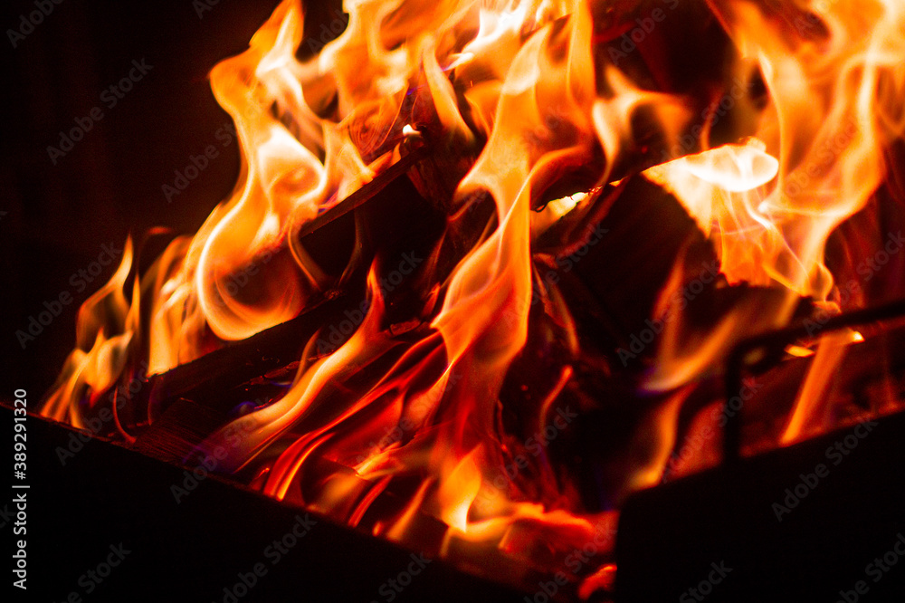 fire in the fireplace fire in the fireplace