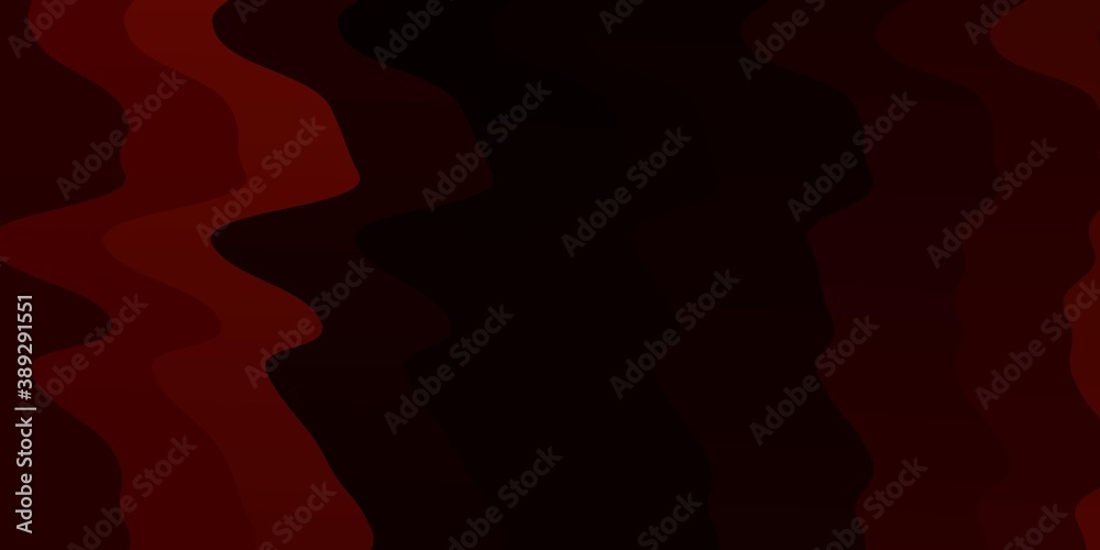 Dark Red vector background with bent lines.