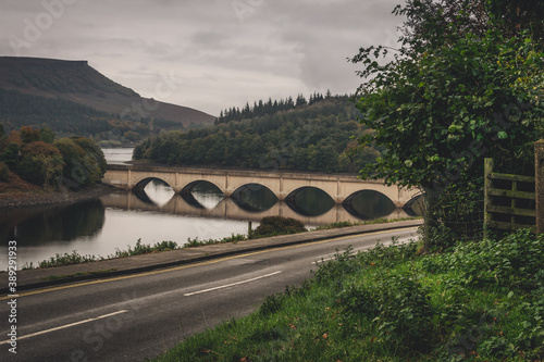 Bridge over the Ladybower Reservoir, landscape, Peak District National Park, England, Europe