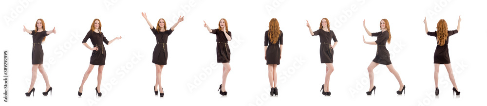 Woman giving thumbs up isolated on white Woman giving thumbs up isolated on white