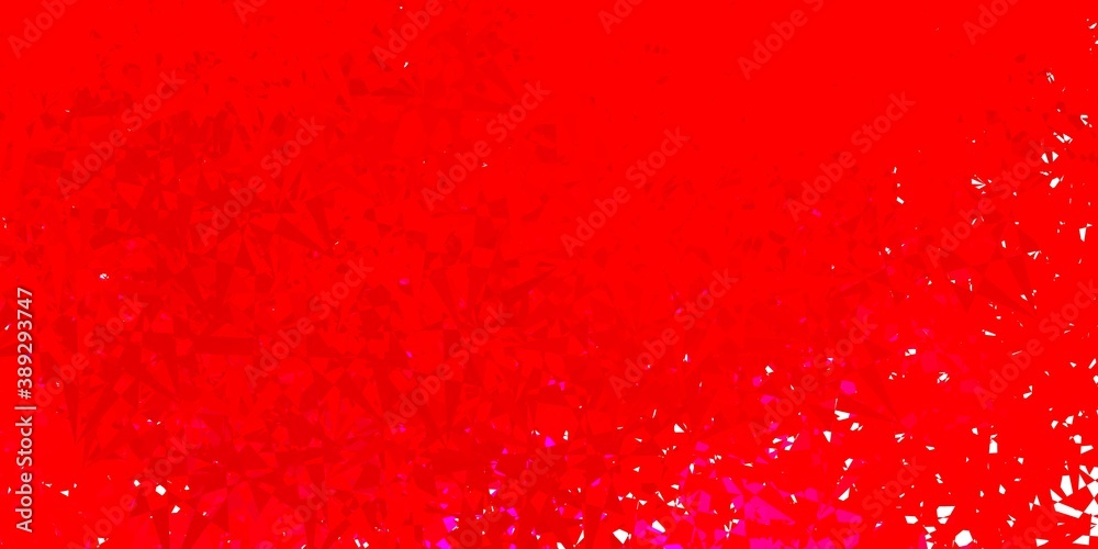 Dark pink, red vector background with polygonal forms.
