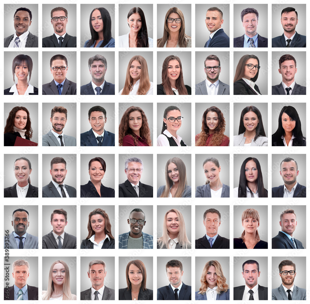 portraits of successful young businessmen isolated on white portraits of successful young businessmen isolated on white