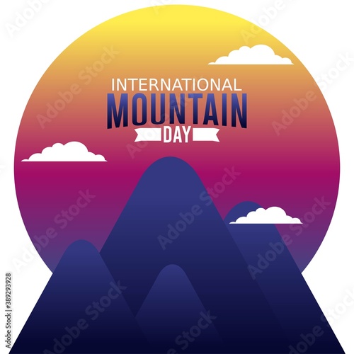 International Mountain Days Vector Illustration. Suitable for greeting card, poster and banner.