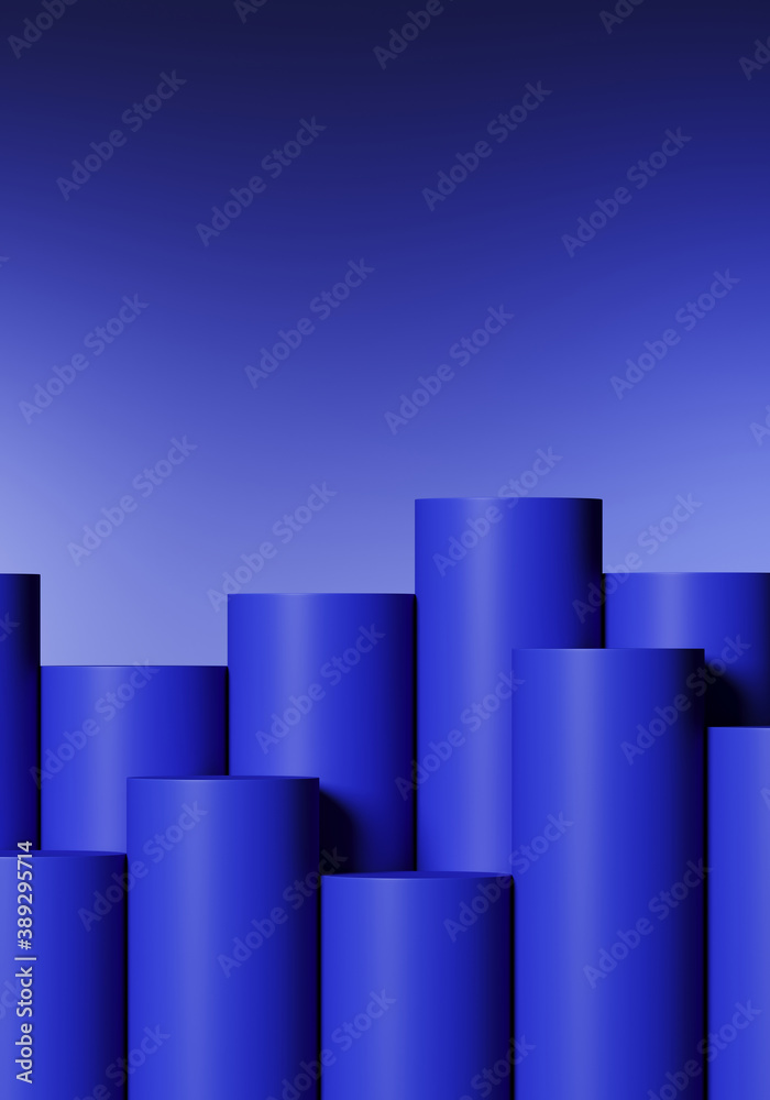 Minimal abstract mockup background for product presentation. Blue random podium on blue gradient background. 3d rendering illustration. Clipping path of each element included. Minimal abstract mockup background for product presentation. Blue random podium on blue gradient background. 3d rendering illustration. Clipping path of each element included.
