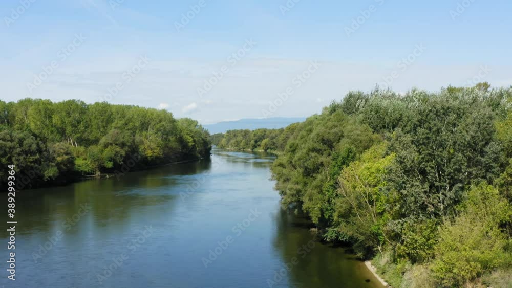 Aerial view of the Sava River near Zagreb Aerial view of the Sava River near Zagreb
