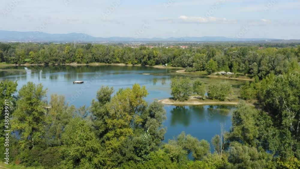 Aerial view of the Sava River near Zagreb Aerial view of the Sava River near Zagreb