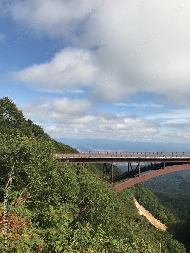 渓谷と鉄橋
