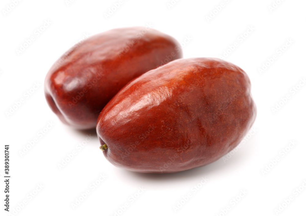 Obraz premium jujube or chinese date on white background