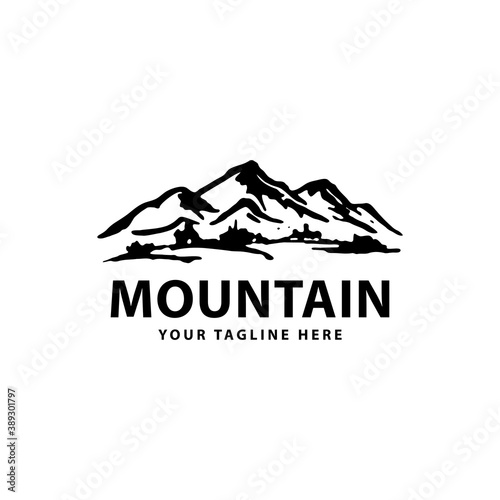 mountain logo design vector illustration