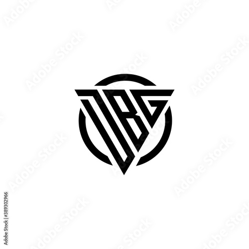 Initial letter DBG triangle monogram clean modern simple logo