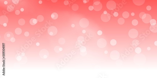 Light Red vector template with circles. © Guskova