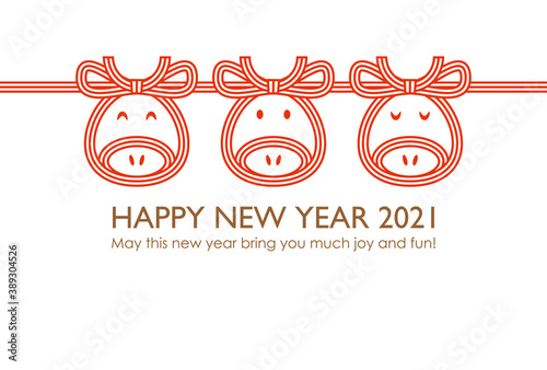 3 Mizuhiki-Style Cows