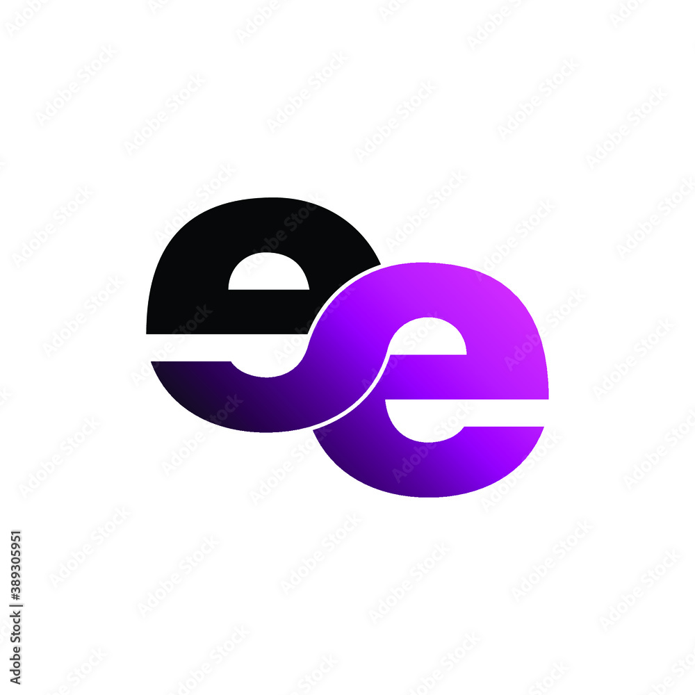 Letter EE simple logo design vector Letter EE simple logo design vector