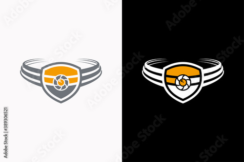 shield logo icon vector isolated