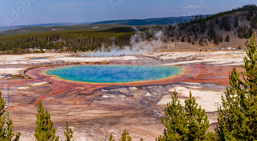 Hot geyser and the surrounding beauty of the mother nature. 
