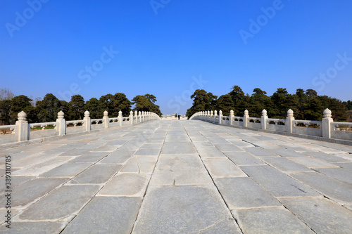 Qing Dynasty Royal Mausoleum stone arch bridge, Yi County, Hebei Province, China