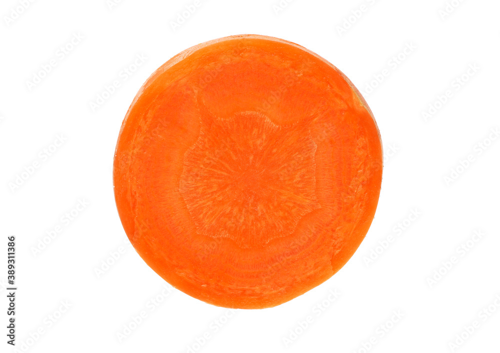 sliced carrot isolated on white background sliced carrot isolated on white background