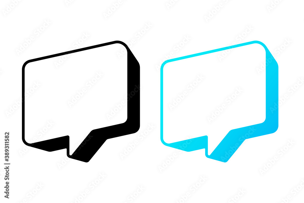 3D blank empty vector speech bubbles. Chat, inbox, dialog, message, question, communication, talk, speak, sticker, balloon, thinking 3D blank empty vector speech bubbles. Chat, inbox, dialog, message, question, communication, talk, speak, sticker, balloon, thinking