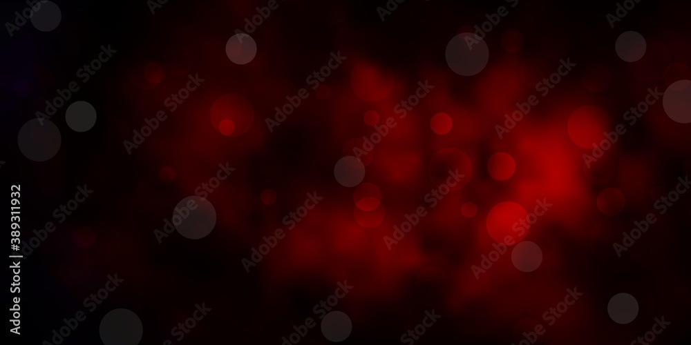 Dark Red vector template with circles. Dark Red vector template with circles.