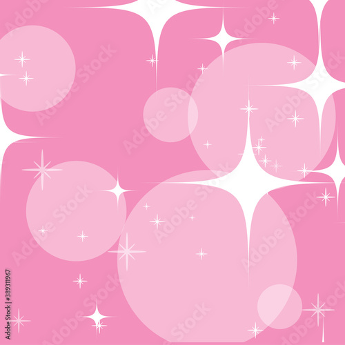 Colorful abstract background with circles and stars. Bright design. Simple flat vector illustration.