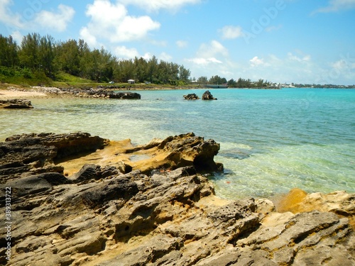 rocky coast of the sea