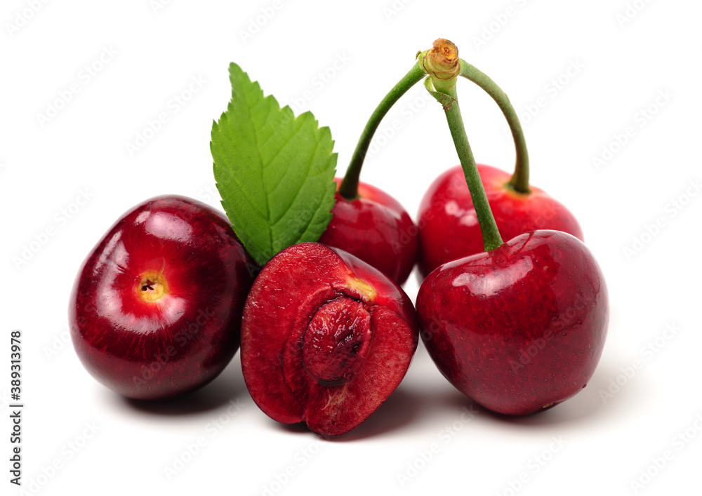 Obraz premium Cherry isolated on white background