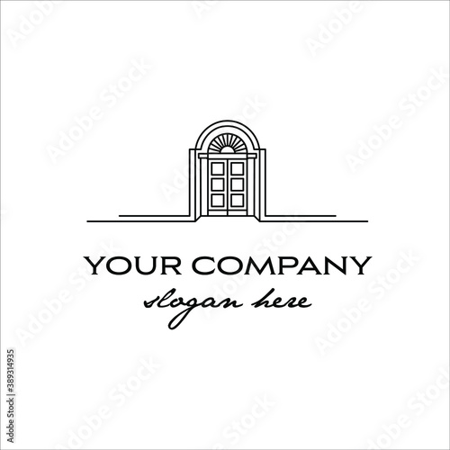 Classic style door with simple line design