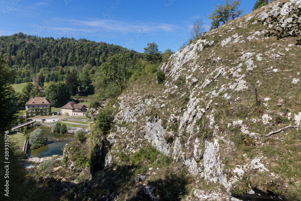 Hiking track of the Pertes de L'Ain, Losses of the Ain, Jura