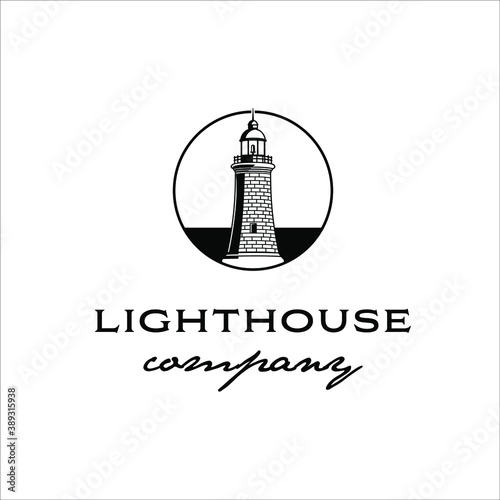 Lighthouse with old style brick towers