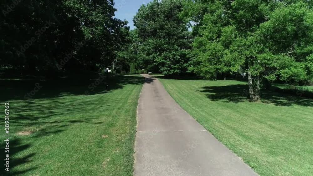 Long Driveway Suburban Louisville Kentucky Drone View Long Driveway Suburban Louisville Kentucky Drone View