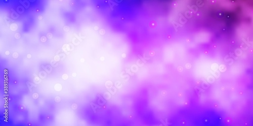 Light Purple vector pattern with abstract stars.