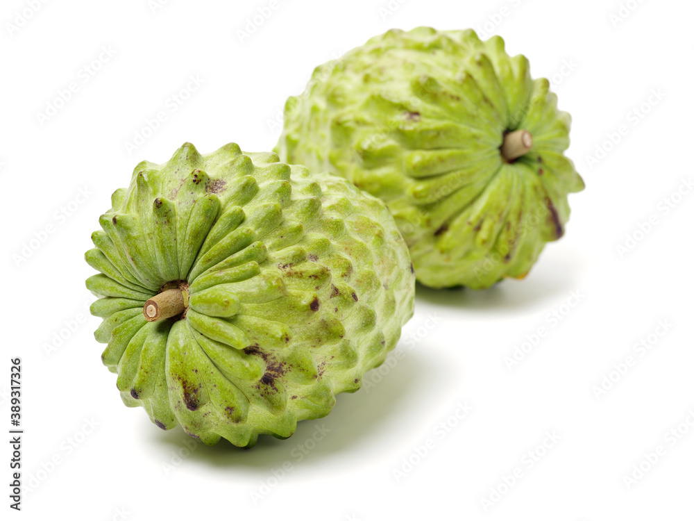 Custard apple isolated on white background,annona