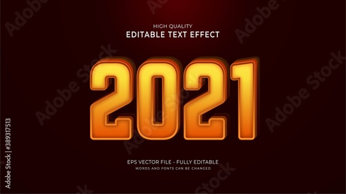 2021 text effect, editable graphic text style effect