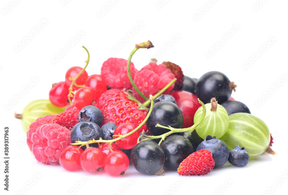 Berries on a white background Berries on a white background